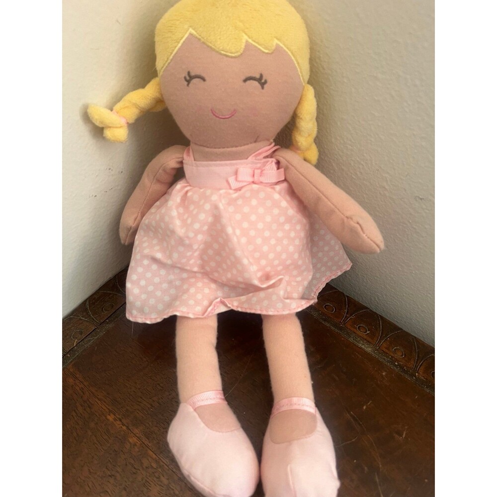 Carters Plush Ballerina Pink Polka Dot Baby Doll
